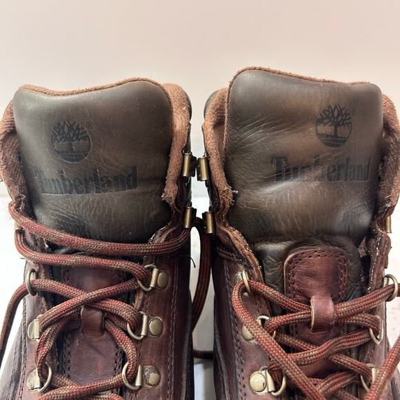 Timberland Leather Hiking Boots Brown Men’s Size 10.5 - Picture 4 of 4
